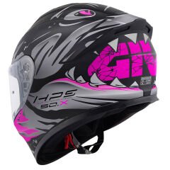GIVI 50.X SHARKBITE MAT SİYAH-GRİ-PEMBE KASK