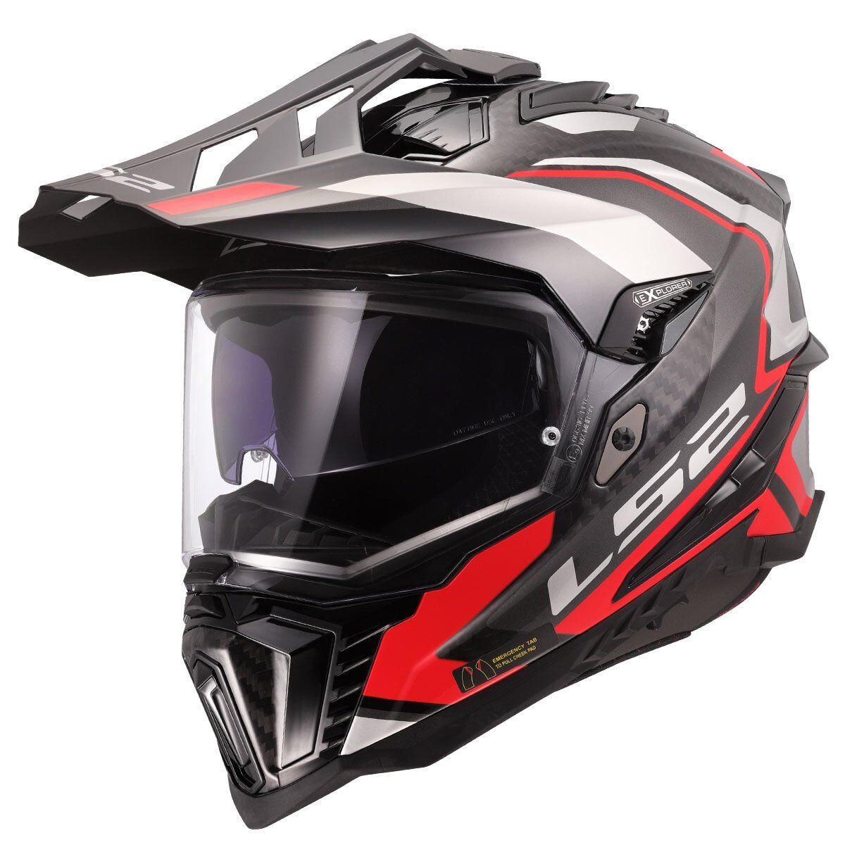 LS2 EXPLORER C KARBON FRONTIER II KIRMIZI KASK KIRMIZI - M