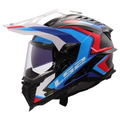 LS2 EXPLORER C KARBON FRONTIER II BEYAZ-MAVİ KASK MAVI - L