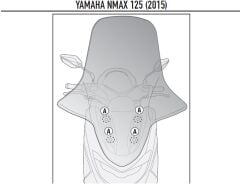 GIVI D2123KIT YAMAHA N-MAX 125-155 (15-20) RÜZGAR SİPERLİK BAĞLANTISI