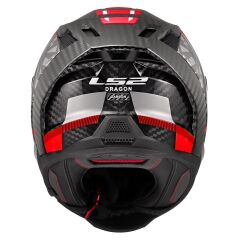 LS2 DRAGON KARBON TRAX KIRMIZI KASK KIRMIZI - XL
