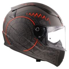 LS2 RAPID 2 TAKAROA MAT SİYAH-KIRMIZI KASK MAT SIYAH-KIRMIZI - L