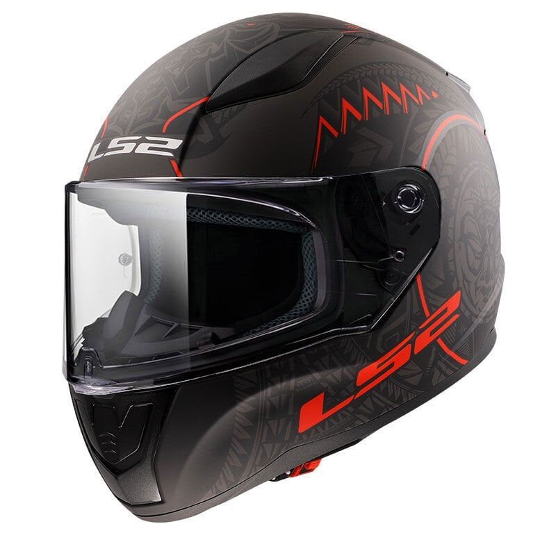LS2 RAPID 2 TAKAROA MAT SİYAH-KIRMIZI KASK MAT SIYAH-KIRMIZI - XXL