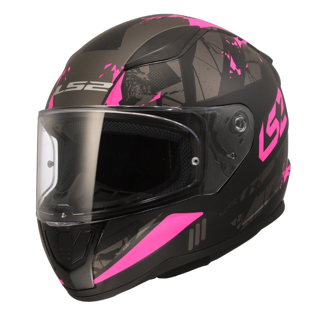 LS2 RAPID 2 PALIMNESIS MAT SİYAH-PEMBE KASK SIYAH-PEMBE - M