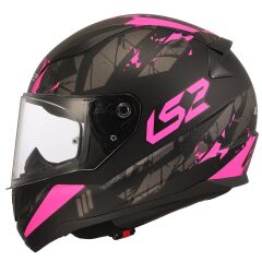 LS2 RAPID 2 PALIMNESIS MAT SİYAH-PEMBE KASK SIYAH-PEMBE - M