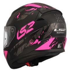 LS2 RAPID 2 PALIMNESIS MAT SİYAH-PEMBE KASK SIYAH-PEMBE - M