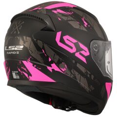 LS2 RAPID 2 PALIMNESIS MAT SİYAH-PEMBE KASK SIYAH-PEMBE - M