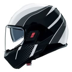 Nolan N120-1 (359) ÇENE ARKAYA AÇILIR KASK FLUENTE Beyaz/siyah/antrasit