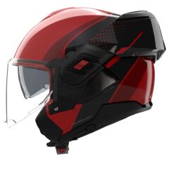 Nolan N120-1 (360) ÇENE ARKAYA AÇILIR KASK FLUENTE Kırmızı/siyah
