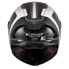 LS2 THUNDER KARBON GP AERO RAUTE BEYAZ-GRİ KASK GRI - M