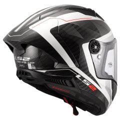 LS2 THUNDER KARBON GP AERO RAUTE BEYAZ-GRİ KASK GRI - M