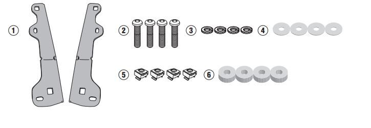 GIVI D5129KIT BMW F750 GS (18-23) - 
F800 GS (24-26) RÜZGAR SİPERLİK BAĞLANTISI
