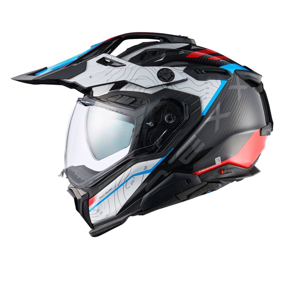 NEXX X.WED 3 FURKA KARBON KIRMIZI-MAVİ KASK MAVI - L