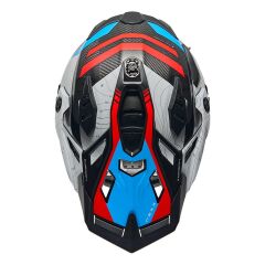 NEXX X.WED 3 FURKA KARBON KIRMIZI-MAVİ KASK MAVI - L