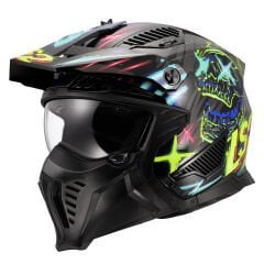 LS2 DRIFTER RAYZ SİYAH-MAVİ KASK