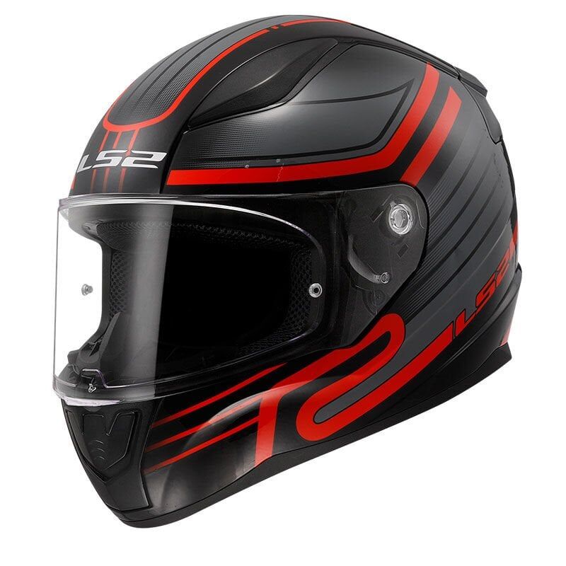 LS2 RAPID 2 CIRCUIT SİYAH-GRİ-KIRMIZI KASK SIYAH/KIRMIZI - M