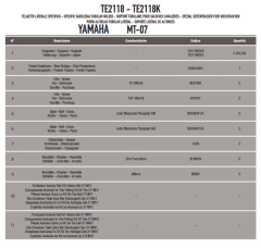 GIVI TE2118 YAMAHA MT-07 (14-17) YAN KUMAŞ ÇANTA TAŞIYICI
