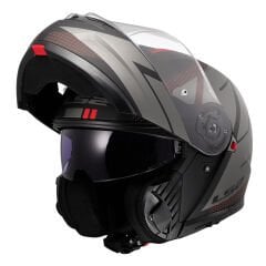 LS2 STROBE 2 CODE MAT SİYAH-GRİ KASK