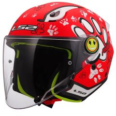 LS2 FUNNY 2 PAWS MAT KIRMIZI ÇOCUK KASK MAT KIRMIZI - S