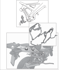 KAPPA KLXR1110 HONDA VFR 1200X CROSSTOURER (12-19) YAN ÇANTA TAŞIYICI