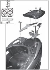 GIVI SR3106 SUZUKI BURGMAN 125-200 (06-13) - BURGMAN 125-200 ABS (14-21)ARKA ÇANTA TAŞIYICI
