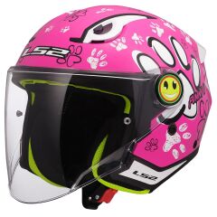 LS2 FUNNY 2 PAWS PEMBE ÇOCUK KASK PEMBE - S
