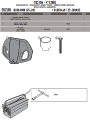 GIVI TB3106 SUZUKI BURGMAN 125-200 (06-13) - BURGMAN 125-200 ABS (14-23) SISSYBAR