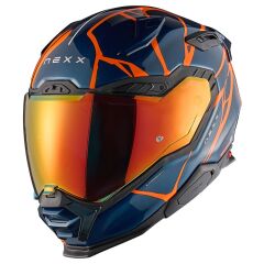 NEXX X.WST 3 B-SIDE MAT MAVİ-TURUNCU KASK TURUNCU - L