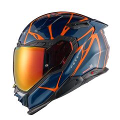 NEXX X.WST 3 B-SIDE MAT MAVİ-TURUNCU KASK TURUNCU - XL