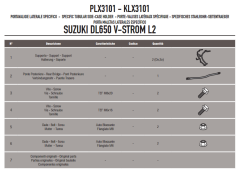 GIVI PLX3101 SUZUKI DL 650 V-STROM (11-16) YAN ÇANTA TAŞIYICI