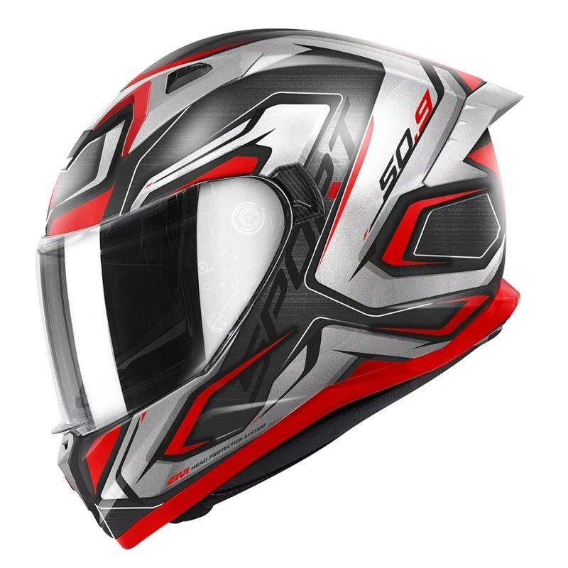 GIVI 50.9 ATOMIC MAT SİYAH-GRİ-KIRMIZI KASK MAT SIYAH-KIRMIZI - M