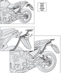 GIVI 7702FZ KTM DUKE 690 (12-20) ARKA ÇANTA TAŞIYICI
