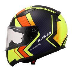 LS2 RAPID 2 EXTRA MAT NEON SARI-NAVY MAVİ KASK NEON SARI - XXL