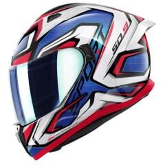 GIVI 50.9 ATOMIC BEYAZ-MAVİ-KIRMIZI KASK MAVI/KIRMIZI - S
