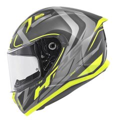 GIVI 50.8 RACER MAT SİYAH-TITANIUM-SARI KASK MAT SIYAH-SARI - L