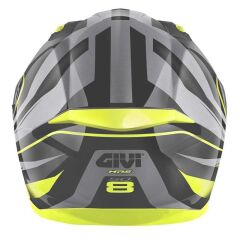GIVI 50.8 RACER MAT SİYAH-TITANIUM-SARI KASK MAT SIYAH-SARI - XXL