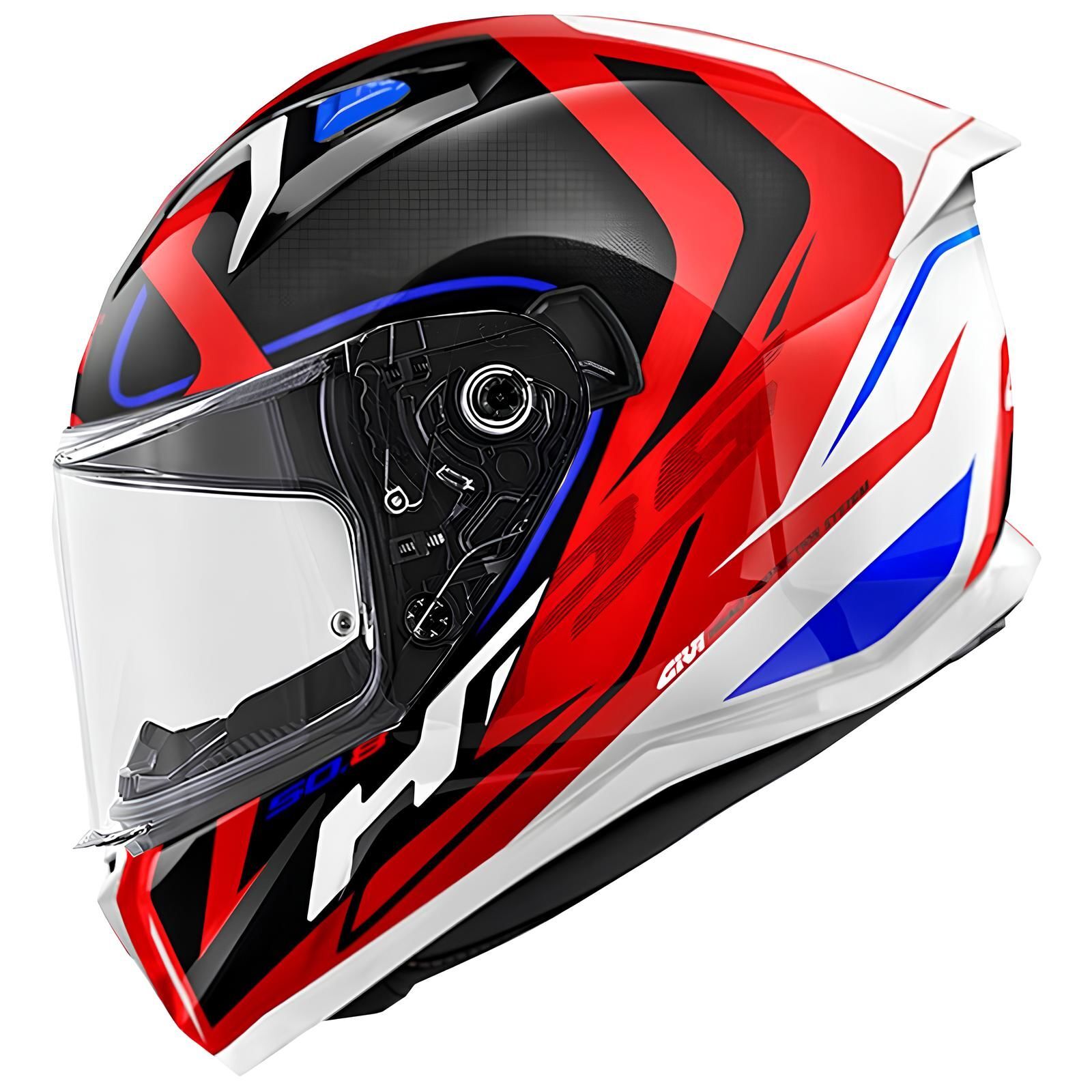 GIVI 50.8 RACER BEYAZ-KIRMIZI-SİYAH KASK BEYAZ-KIRMIZI - L