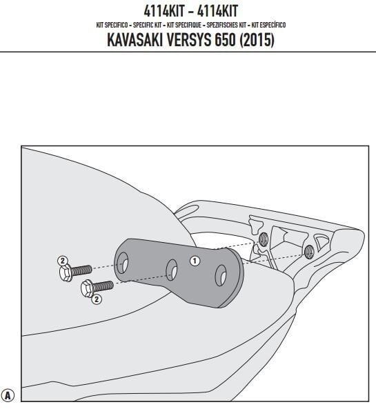 GIVI 4114KIT KAWASAKI VERSYS 650 (15-23) YAN ÇANTA TAŞIYICI BAĞLANTI KITI