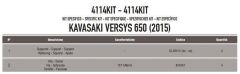 GIVI 4114KIT KAWASAKI VERSYS 650 (15-23) YAN ÇANTA TAŞIYICI BAĞLANTI KITI
