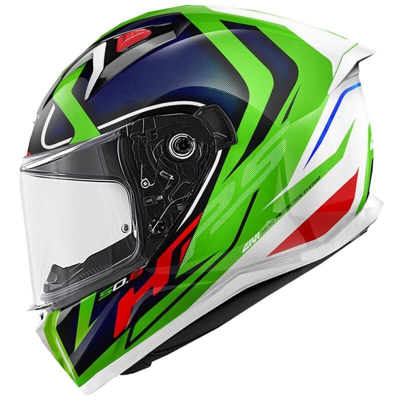 GIVI 50.8 RACER BEYAZ-YEŞİL-MAVİ KASK BEYAZ/YESIL - L