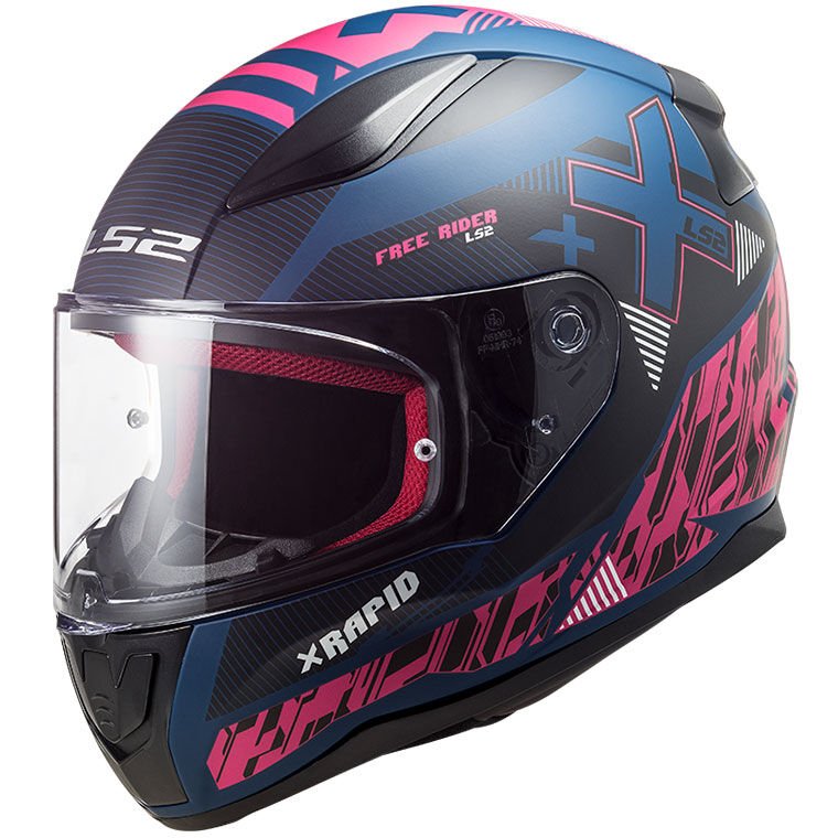 LS2 RAPID XTREET MAT MAVİ-MOR KASK