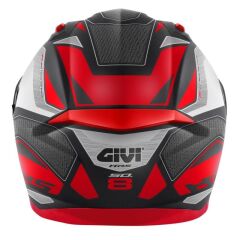 GIVI 50.8 BRAVE MAT SİYAH-TITANIUM-KIRMIZI KASK MAT SIYAH-KIRMIZI - S
