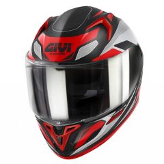 GIVI 50.8 BRAVE MAT SİYAH-TITANIUM-KIRMIZI KASK MAT SIYAH-KIRMIZI - XXL