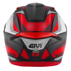 GIVI 50.8 BRAVE MAT SİYAH-TITANIUM-KIRMIZI KASK MAT SIYAH-KIRMIZI - XXL