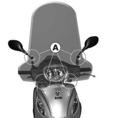 GIVI A297A SYM SYMPHONY SR 125 (10-16) RÜZGAR SİPERLİK BAĞLANTISI