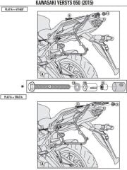 KAPPA KLX4114 KAWASAKI VERSYS 650 (15-22) YAN ÇANTA TAŞIYICI