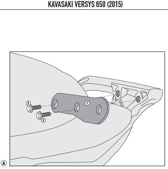 KAPPA 4114KITK KAWASAKI VERSYS 650 (15-23) YAN ÇANTA TAŞIYICI BAĞLANTI KITI