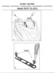 GIVI D2120KIT YAMAHA TRICITY 125-155 (14-22) RÜZGAR SİPERLİK BAĞLANTISI