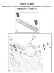 GIVI D2120KIT YAMAHA TRICITY 125-155 (14-22) RÜZGAR SİPERLİK BAĞLANTISI