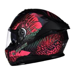 LS2 STREAM 2 JUNGLE MAT SİYAH-MAVİ-PEMBE KASK PEMBE - L